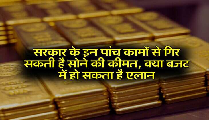 Gold Rate: सरकार के इन पांच कामों से गिर सकती है सोने की कीमत, क्या बजट में हो सकता है एलान