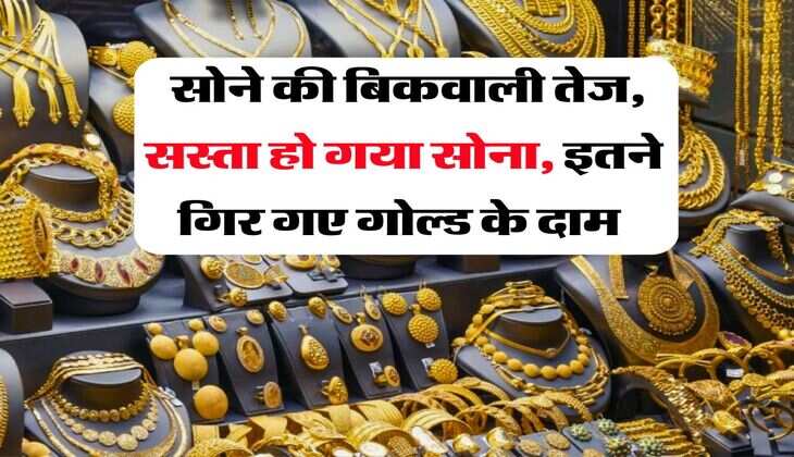 Gold Rate Down : सोने की बिकवाली तेज, सस्ता हो गया सोना, इतने गिर गए गोल्ड के दाम 