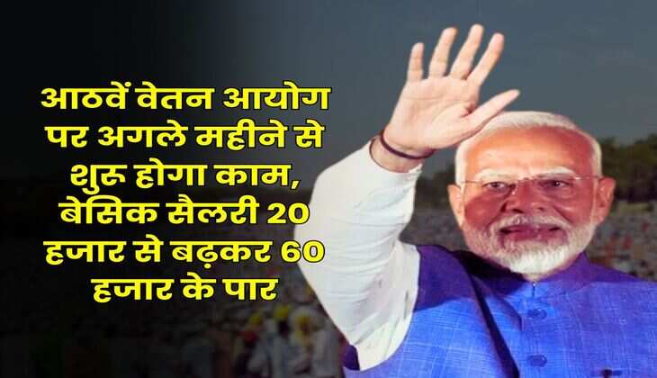 8th Pay Commission Salary Hike : आठवें वेतन आयोग पर अगले महीने से शुरू होगा काम, बेसिक सैलरी 20 हजार से बढ़कर 60 हजार के पार