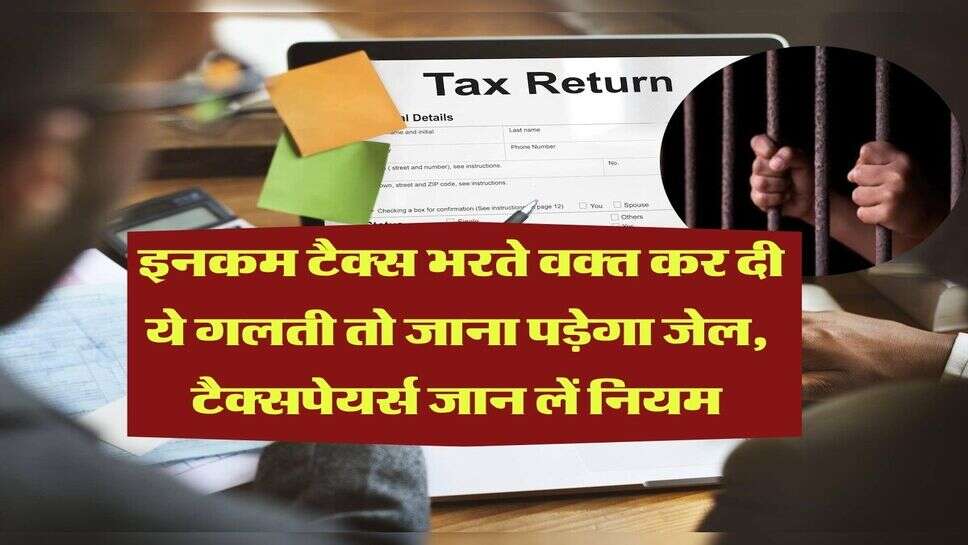 Income Tax Rule : इनकम टैक्स भरते वक्त कर दी ये गलती तो जाना पड़ेगा जेल, टैक्सपेयर्स जान लें नियम