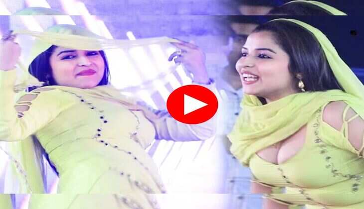 Haryanvi Dance : रंगीन लाइटों के बीच मुस्कान बेबी ने दिखाया जवानी का जोश, देख बूढ़ों में भी आया जोश