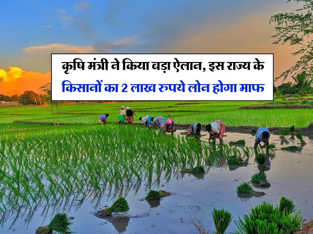 kisan loan maaf : कृषि मंत्री ने किया बड़ा ऐलान, इस राज्य के किसानों का 2 लाख रुपये लोन होगा माफ 