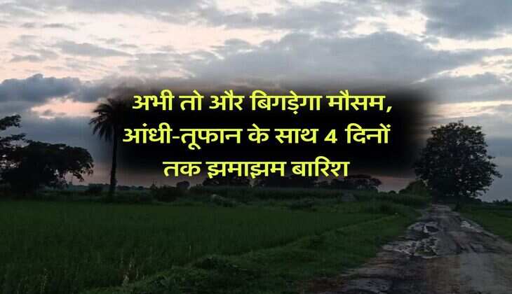 IMD Weather : अभी तो और बिगडे़गा मौसम, आंधी-तूफान के साथ 4 दिनों तक झमाझम बारिश