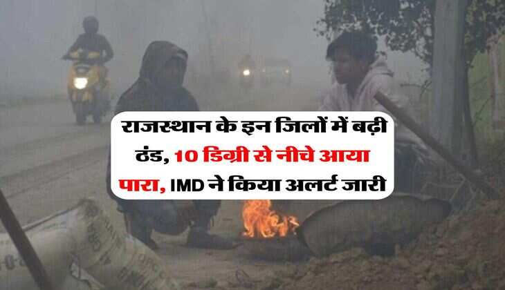 Rajasthan Weather : राजस्थान के इन जिलों में बढ़ी ठंड, 10 डिग्री से नीचे आया पारा, IMD ने किया अलर्ट जारी
