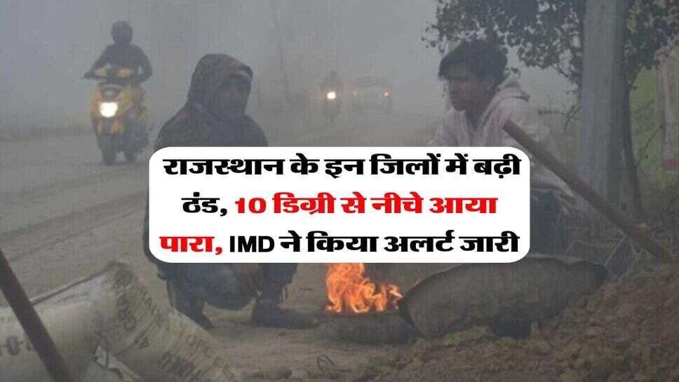 Rajasthan Weather : राजस्थान के इन जिलों में बढ़ी ठंड, 10 डिग्री से नीचे आया पारा, IMD ने किया अलर्ट जारी