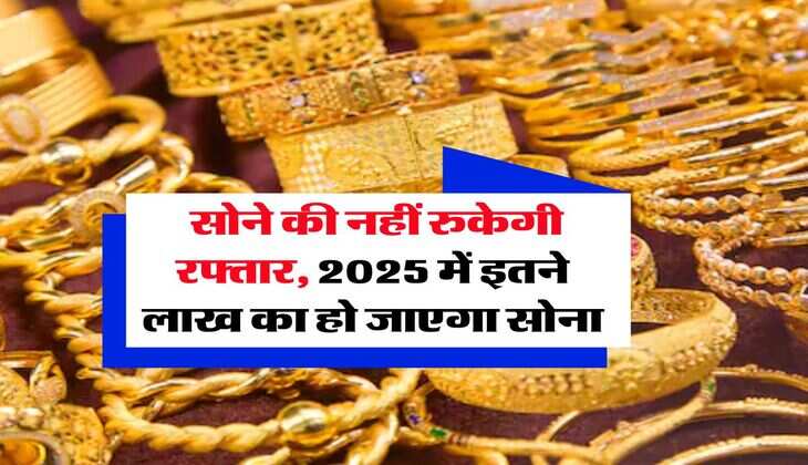 Gold Price : सोने की नहीं रुकेगी रफ्तार, 2025 में इतने लाख का हो जाएगा सोना