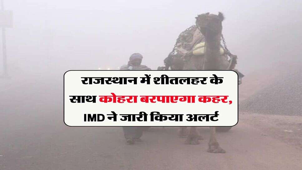 Rajasthan Weather Forecast : राजस्थान में शीतलहर के साथ कोहरा बरपाएगा&nbsp;कहर, IMD ने जारी किया अलर्ट