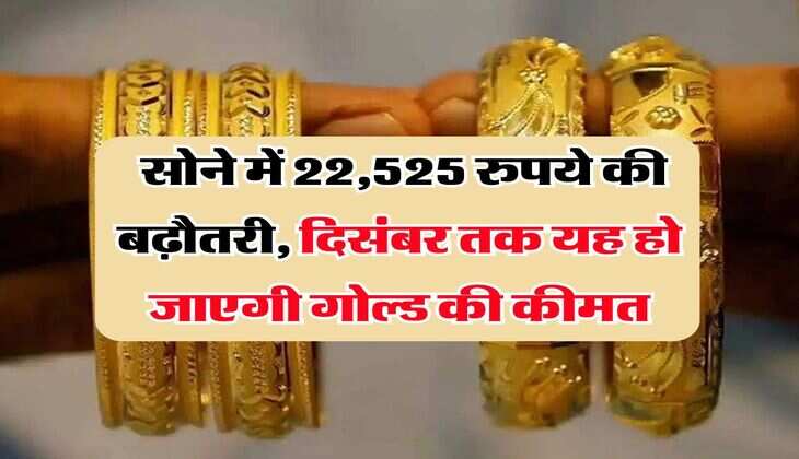 Gold Price Hike : सोने में 22,525 रुपये की बढ़ौतरी, दिसंबर तक यह हो जाएगी गोल्ड की कीमत
