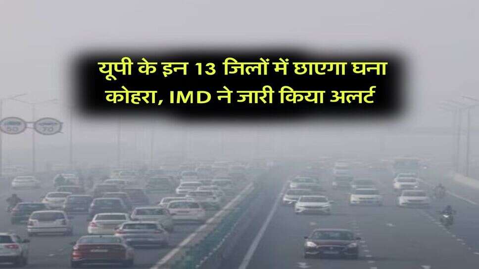 UP Weather : यूपी के इन 13 जिलों में छाएगा घना कोहरा, IMD ने जारी किया अलर्ट