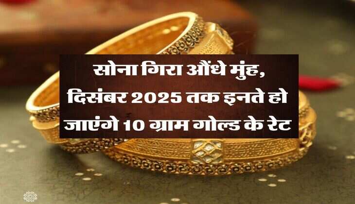 Gold Rate : सोना गिरा औंधे मुंह, दिसंबर 2025 तक इनते हो जाएंगे 10 ग्राम गोल्ड के रेट