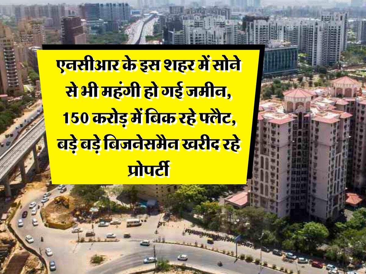 Delhi NCR Property : एनसीआर के इस शहर में सोने से भी महंगी हो गई जमीन, 150 करोड़ में बिक रहे फ्लैट, बड़े बड़े बिजनेसमैन खरीद रहे प्रोपर्टी