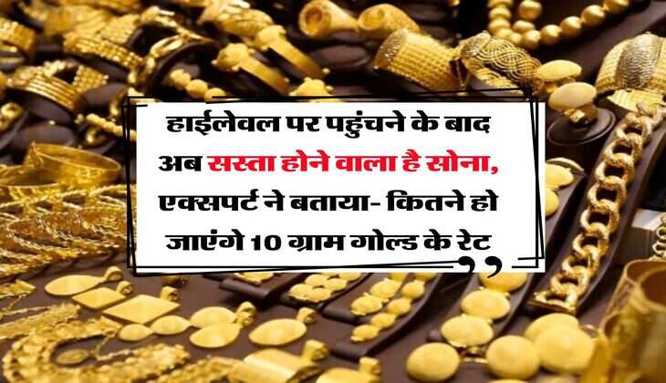 Gold Rate : हाईलेवल पर पहुंचने के बाद अब सस्ता होने वाला है सोना, एक्सपर्ट ने बताया- कितने हो जाएंगे 10 ग्राम गोल्ड के रेट