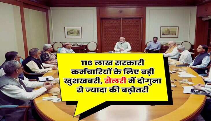 8th Pay Commission : 116 लाख सरकारी कर्मचारियों के लिए बड़ी खुशखबरी, सैलरी में दोगुना से ज्यादा की बढ़ोतरी