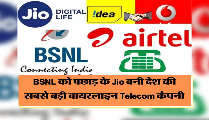 BSNL को पछाड़ के Jio बनी देश की सबसे बड़ी वायरलाइन Telecom कंपनी 