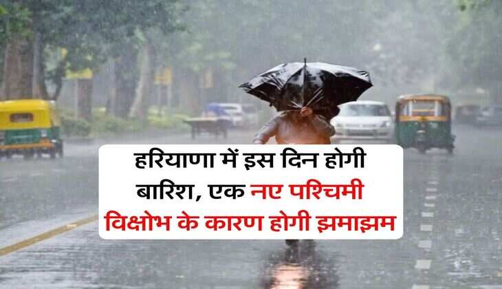 Haryana Delhi Rain Alert : हरियाणा में इस दिन होगी बारिश, एक नए पश्चिमी विक्षोभ के कारण होगी झमाझम