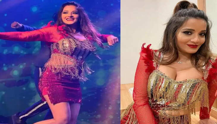 Monalisa रेड ड्रेस पहन मोनालिसा ने स्टेज पर लगा दी आग, नया अवतार देख फैंस हैरान