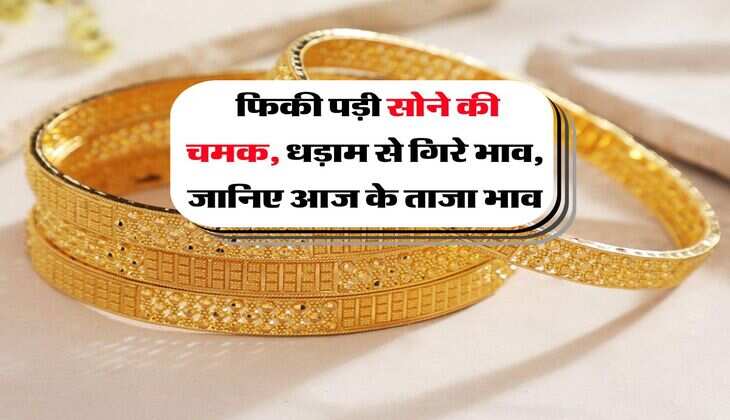 Gold Rate : फिकी पड़ी सोने की चमक, धड़ाम से गिरे भाव, जानिए आज के ताजा भाव
