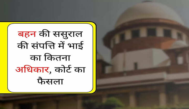 Property Rights : बहन की ससुराल की संपत्ति में भाई का कितना अधिकार, जानिए सुप्रीम कोर्ट का फैसला