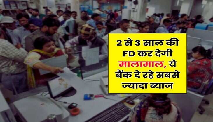 2 से 3 साल की FD कर देगी मालामाल, ये बैंक दे रहे सबसे ज्यादा ब्याज