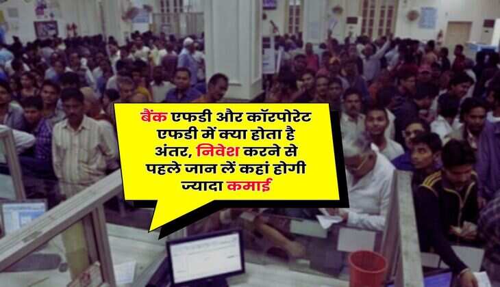 Fixed Deposit Rates : बैंक एफडी और कॉरपोरेट एफडी में क्या होता है अंतर, निवेश करने से पहले जान लें कहां होगी ज्यादा कमाई