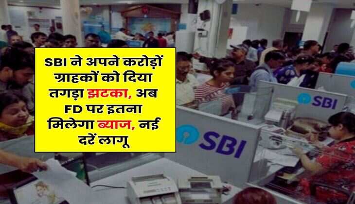 SBI ने अपने करोड़ों ग्राहकों को दिया तगड़ा झटका, अब FD पर इतना मिलेगा ब्याज, नई दरें लागू
