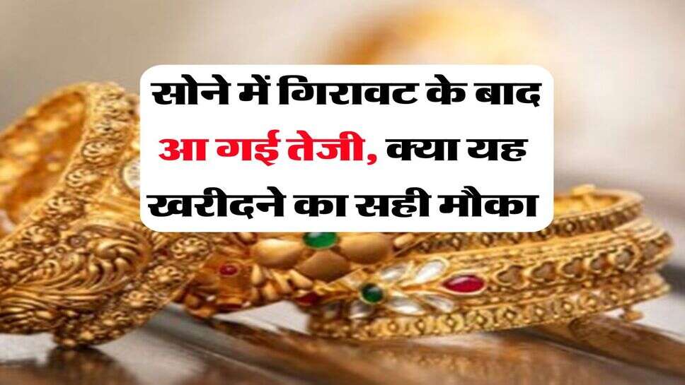 Gold Price : सोने में गिरावट के बाद आ गई तेजी, क्या यह खरीदने का सही मौका