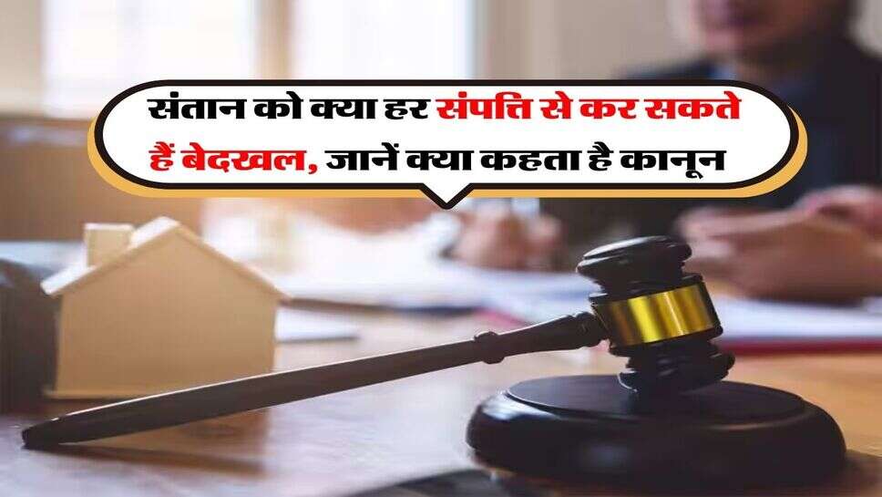 property right's : संतान को क्या हर संपत्ति से कर सकते हैं बेदखल, जानें क्या कहता है कानून&nbsp;