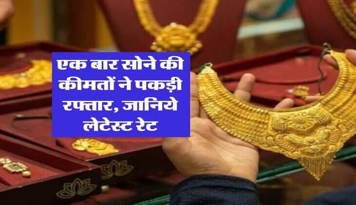 Gold Rate Today : एक बार सोने की कीमतों ने पकड़ी रफ्तार, जानिये लेटेस्ट रेट