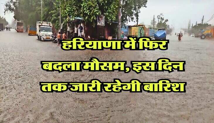 Haryana weather alert : हरियाणा में फिर बदला मौसम, इस दिन तक जारी रहेगी बारिश