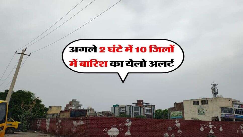 IMD Rain Alert : अगले 2 घंटे में 10 जिलों में बारिश का येलो अलर्ट