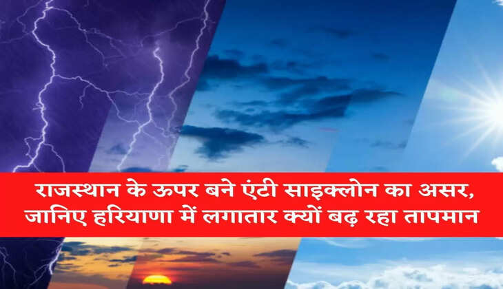 Haryana Weather Update राजस्थान के ऊपर बने एंटी साइक्लोन का असर, जानिए हरियाणा में लगातार क्यों बढ़ रहा तापमान