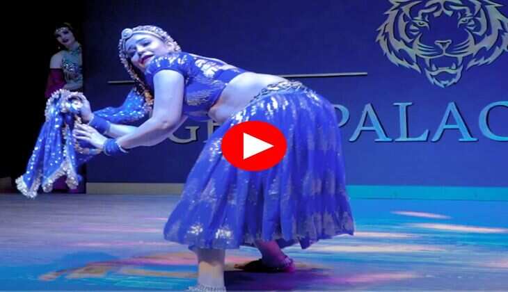 Gori Nagori Dance : गोरी नागोरी ने घाघरा चोली में काटा गदर, लचकती कमर पर लट्टू हुए लोग