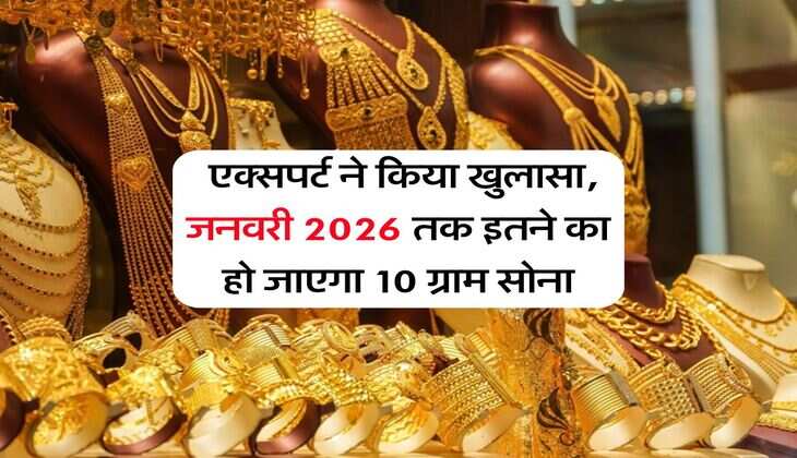 Gold Price : एक्सपर्ट ने किया खुलासा, जनवरी 2026 तक इतने का हो जाएगा 10 ग्राम सोना