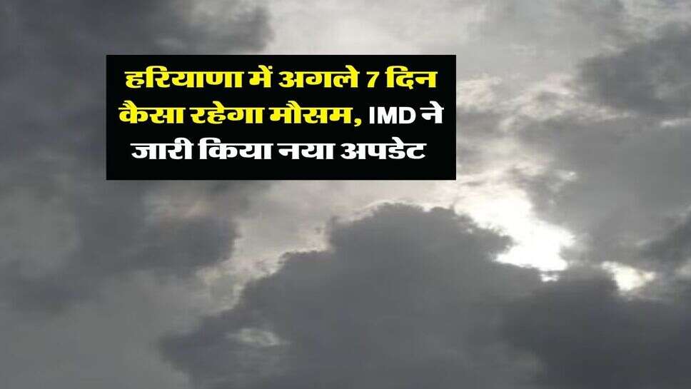 Haryana ka Mausam : हरियाणा में अगले 7 दिन कैसा रहेगा मौसम, IMD ने जारी किया नया अपडेट&nbsp;