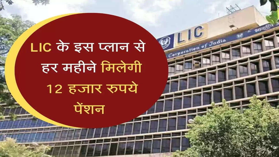 LIC के इस प्लान से बुढ़ापा कटेगा मौज में, ताउम्र हर महीने 12 हजार रुपये पेंशन&nbsp;