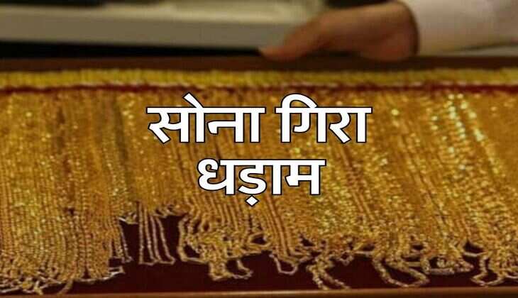 MCX Gold Price Today : सोना गिरा धड़ाम, ग्लोबल मार्केट का दिखा असर, जानिए कितने में मिल रहा 10 ग्राम