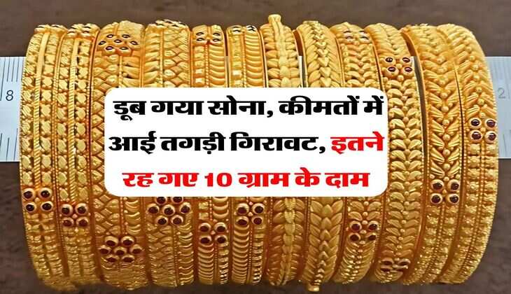 Gold Rate : डूब गया सोना, कीमतों में आई तगड़ी गिरावट, इतने रह गए 10 ग्राम के दाम