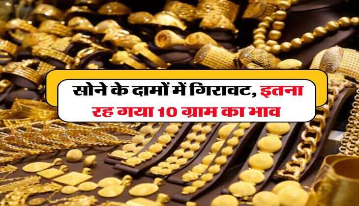 Gold Rate Down : सोने के दामों में गिरावट, इतना रह गया 10 ग्राम का भाव