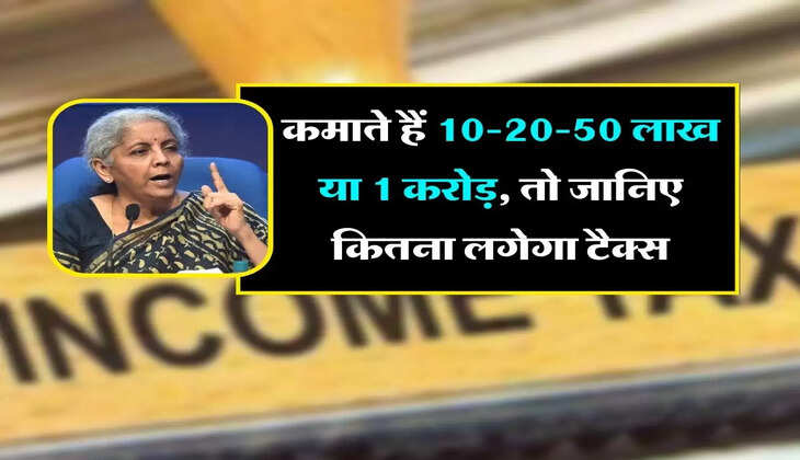 Income Tax Slab : कमाते हैं 10-20-50 लाख या 1 करोड़, तो जानिए कितना लगेगा टैक्स
