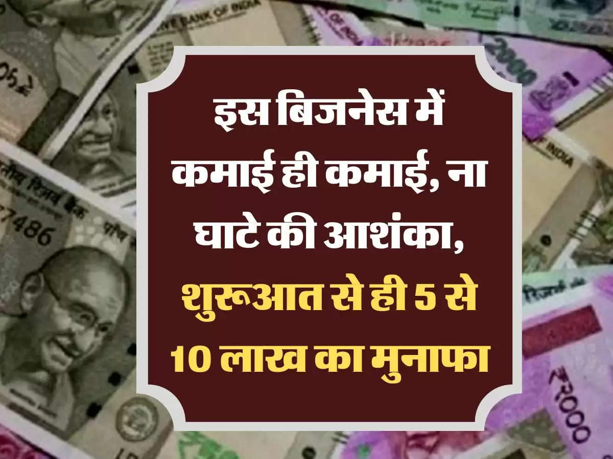 इस बिजनेस में कमाई ही कमाई, ना घाटे की आशंका, शुरूआत से ही 5 से 10 लाख का मुनाफा