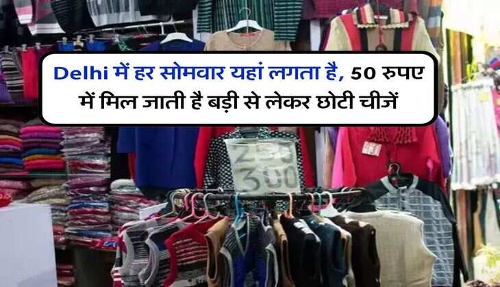 Delhi में हर सोमवार यहां लगता है, 50 रुपए में मिल जाती है बड़ी से लेकर छोटी चीजें