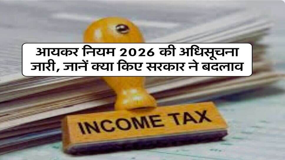 Income Tax Rules 2026 : आयकर नियम 2026 की अधिसूचना जारी, जानें क्या किए सरकार ने बदलाव