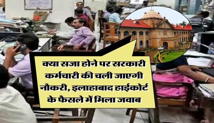 allahabad high court judgement : क्या सजा होने पर सरकारी कर्मचारी की चली जाएगी नौकरी, इलाहाबाद हाईकोर्ट के फैसले में मिला जवाब
