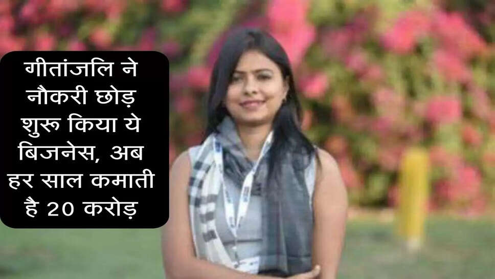 Success story : गीतांजलि ने नौकरी छोड़ शुरू किया ये बिजनेस, अब हर साल कमाती है 20 करोड़&nbsp;