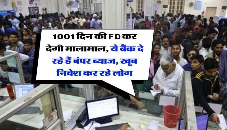 1001 दिन की FD कर देगी मालामाल, ये बैंक दे रहे हैं बंपर ब्याज, खूब निवेश कर रहे लोग