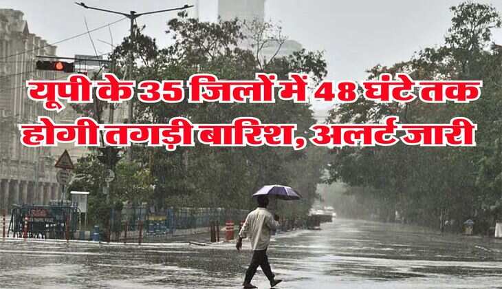 UP Rain Alert : यूपी के 35 जिलों में 48 घंटे तक होगी तगड़ी बारिश, अलर्ट जारी 