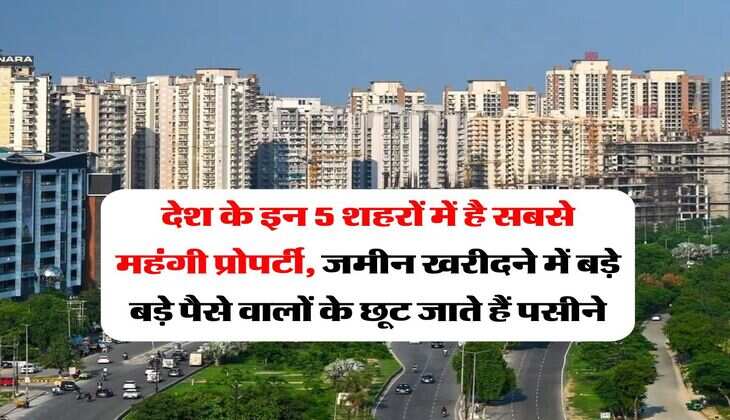 Property Rates Hike : देश के इन 5 शहरों में है सबसे महंगी प्रोपर्टी, जमीन खरीदने में बड़े बड़े पैसे वालों के छूट जाते हैं पसीने