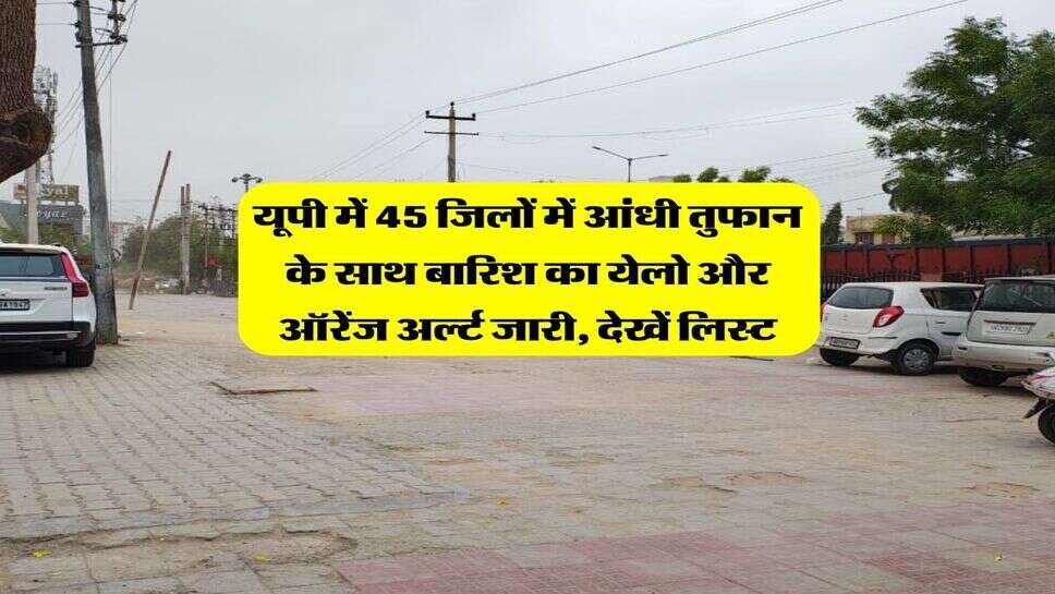 up ka Mausam 25 September :&nbsp;यूपी में 45 जिलों में आंधी तुफान के साथ बारिश का येलो और ऑरेंज अर्ल्ट जारी, देखें लिस्ट