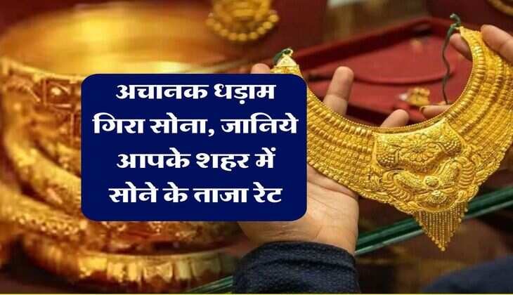 Gold Price : अचानक धड़ाम गिरा सोना, जानिये आपके शहर में सोने के ताजा रेट