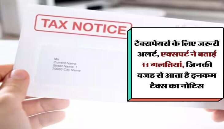 Income Tax Notice : टैक्सपेयर्स के लिए जरूरी अलर्ट, एक्सपर्ट ने बताई 11 गलतियां, जिनकी वजह से आता है इनकम टैक्स का नोटिस